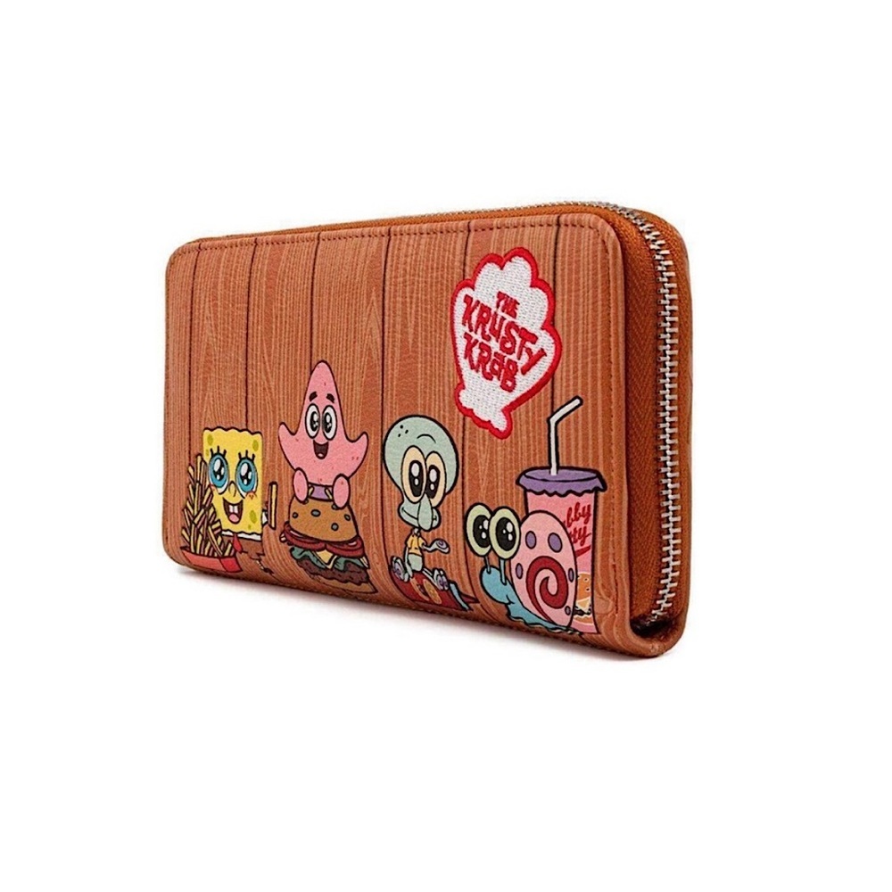 NWT Loungefly Nickelodeon Spongebob SquarePants Krusty Krab Friends Group Wallet - Picture 3 of 8